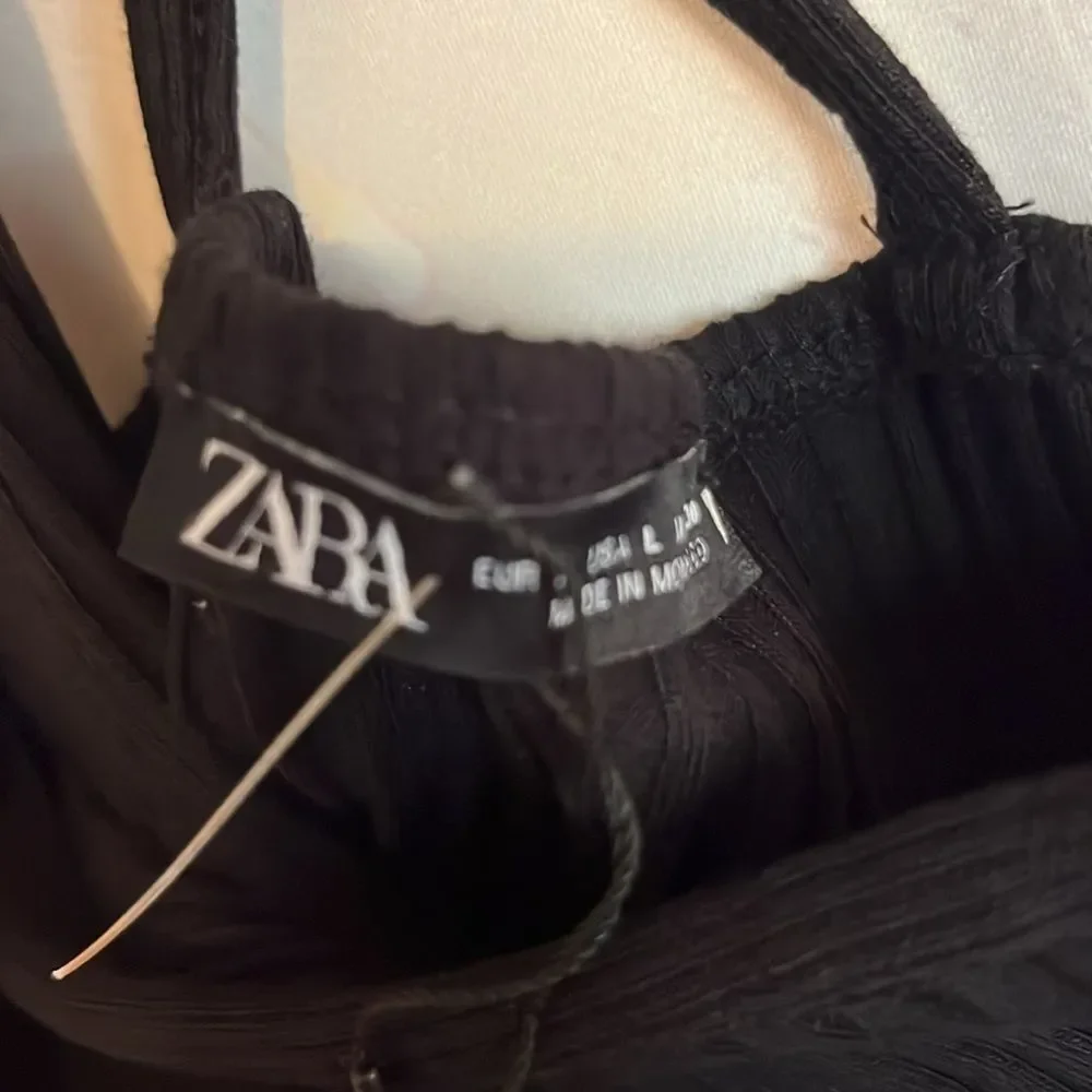 ZARA CUTOUT RIBBED BLACK SLEEVELESS BODYSUIT NEW LARGE - Picture 13 of 14